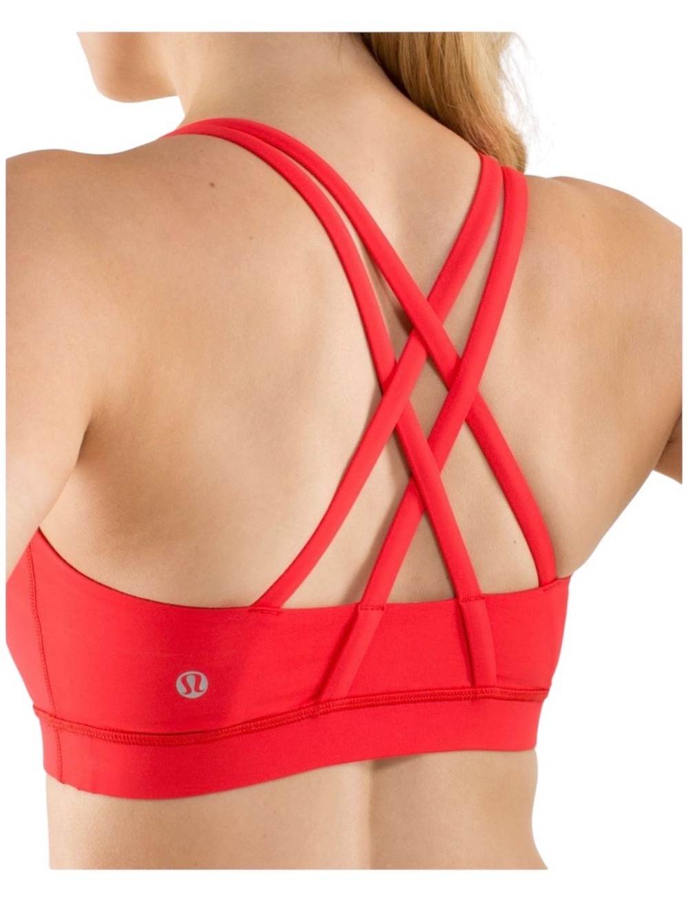 Lululemon Red Energy Bra Sports Bra Workout Athletic Sports Strappy M 8